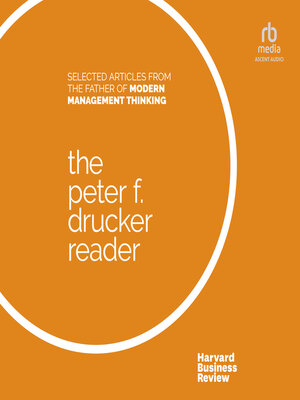 cover image of The Peter F. Drucker Reader